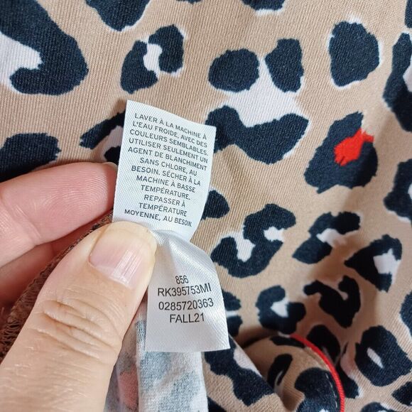 Nordstrom Rack Women Top Pants Cheetah Leopard 2pc Soft PJ's Sleepwear Set Sz L - Picture 5 of 10